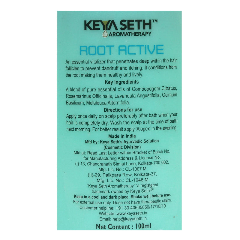 Root Active Hair Vitalizer Enriched with Lemongrass,Rosemary,Lavender,Basil & Tea Tree