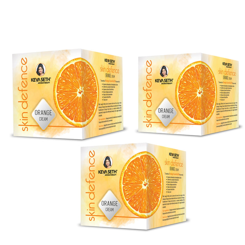Skin Defence Orange Cream- Light Moisturizing, Quick Absorbing, Skin Repairs & Rejuvenation Enriched with Pure Orange Essential Oil and Vitamin C