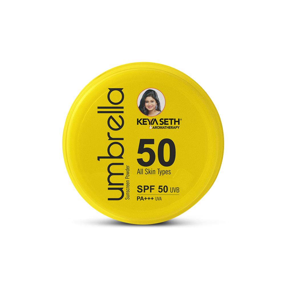 Umbrella Sunscreen Powder SPF 50 with PA+++ UV Protection, Sweat Resistant Formula, Makeup Setting & Finishing Loose Powder, Enriched with Micronized Zinc Oxide for Oily Skin